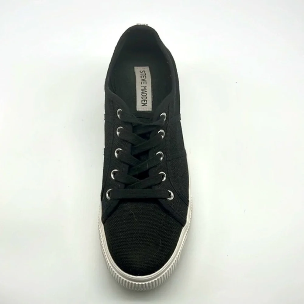 Steve Madden - Emmi Black & White Platform Lace Up Sneakers Size 8
